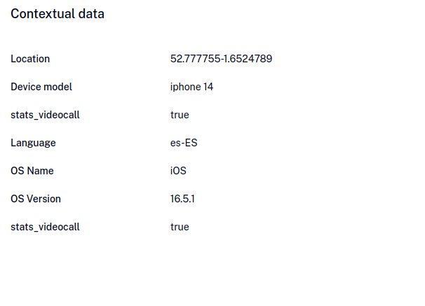 Contextual data Validation information tab