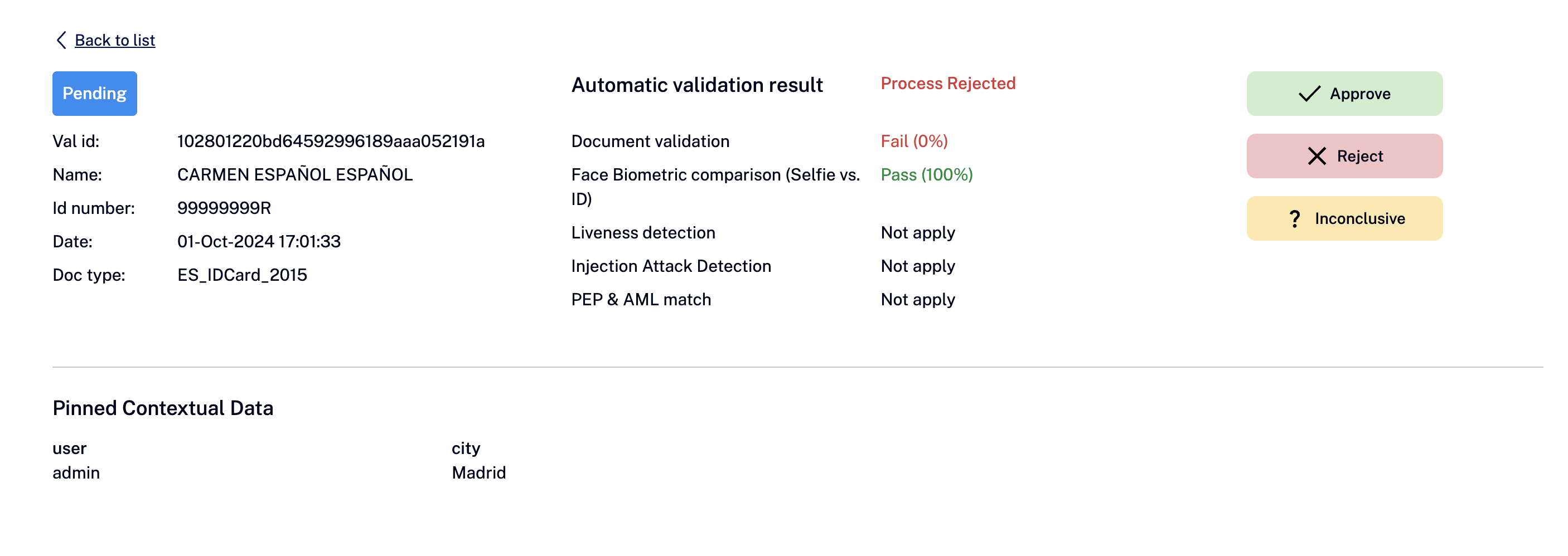 Pinned Contextual Data PinnedContextualData